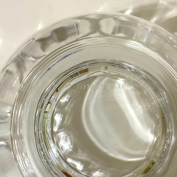 TIFFANY & CO 90s Lead Crystal Small Bowl Heart Motif Curved Edge - Picture 12 of 12